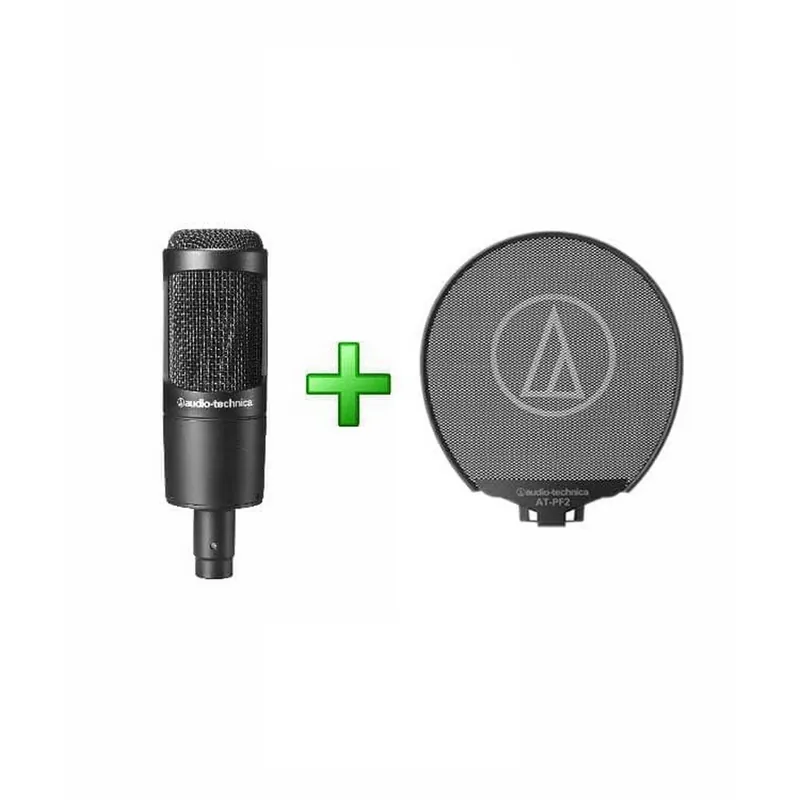 Free Returns Audio-Technica AT2035-PF2 Studio Cardioid Condenser Microphone w/ Pop Filter
