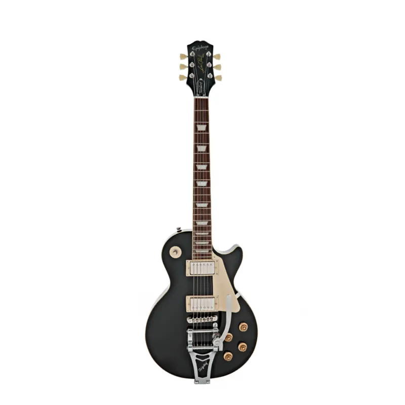 Epiphone Les Paul Standard 50s Bigsby - Ebony (EI-LPS5EBNB3) (Includes Premium Gig Bag) Handmade