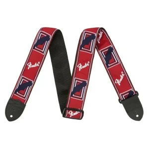 Fender 2 inch Monogrammed Strap Red/White/Blue (990682000) Next Day Delivery