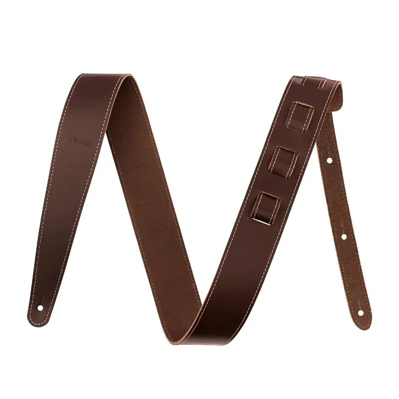 Fender 2-inch Essentials Economy Leather Guitar Strap - Brown (990642121) Modern