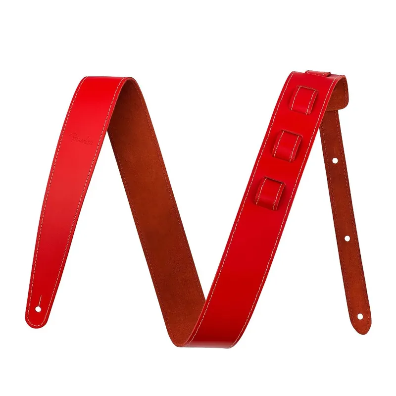 Fender 2-inch Essentials Leather Guitar Strap - Red (990642109) Wholesale