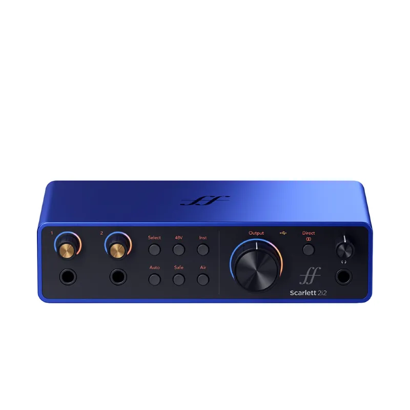 Budget Focusrite Scarlett 2i2 USB-C Audio Interface (4th Generation, 25th Anniversary Edition, ISA Blue)
