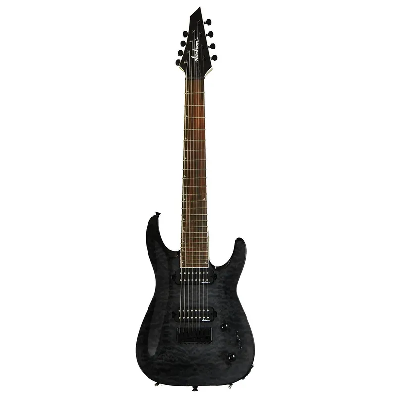 Fan Favorite Jackson JS32-8Q DKA HT Dinky Arch Top Electric Guitar (Transparent Black)
