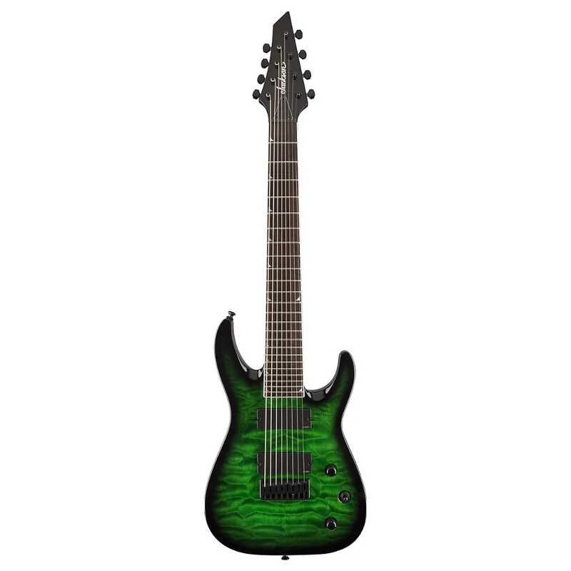 Exclusive Jackson X Series SLATFXMG 3-8 Soloist 8-String Electric Guitar (Transparent Green)