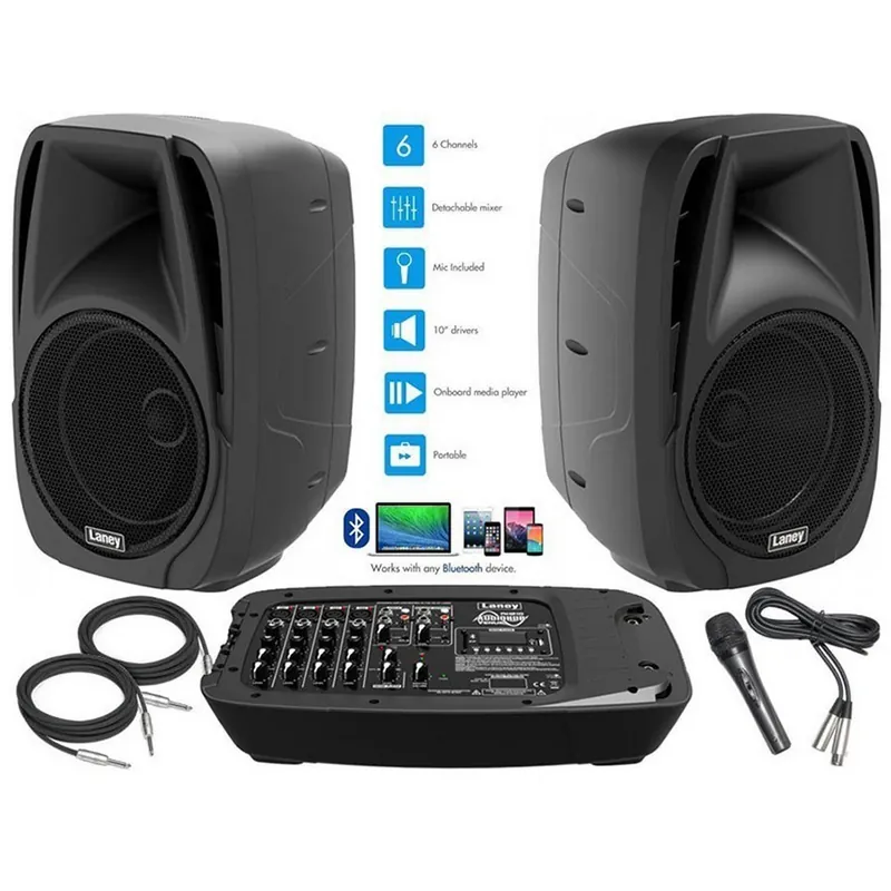Secure Checkout Laney AH210 Audiohub Venue 200 Watts 6-Channel Compact PA System