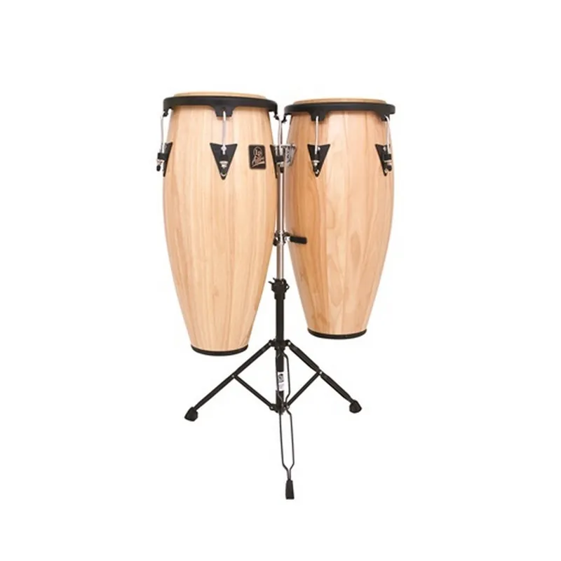 Today Only Latin Percussion (LP) - 10/11 inch Aspire Series Wood Quinto/Conga Set with Stand - Natural (LPA646-AW)