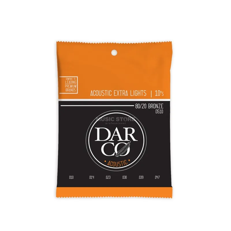 Deal Martin & Co. Darco D510 80/20 Bronze Acoustic Guitar Strings Extra Light 10-47