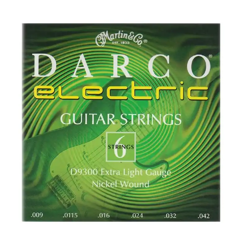 Hot Deal Martin & Co. Darco D9300 Nickel Wound Electric Guitar Strings (Gauge 9-42)