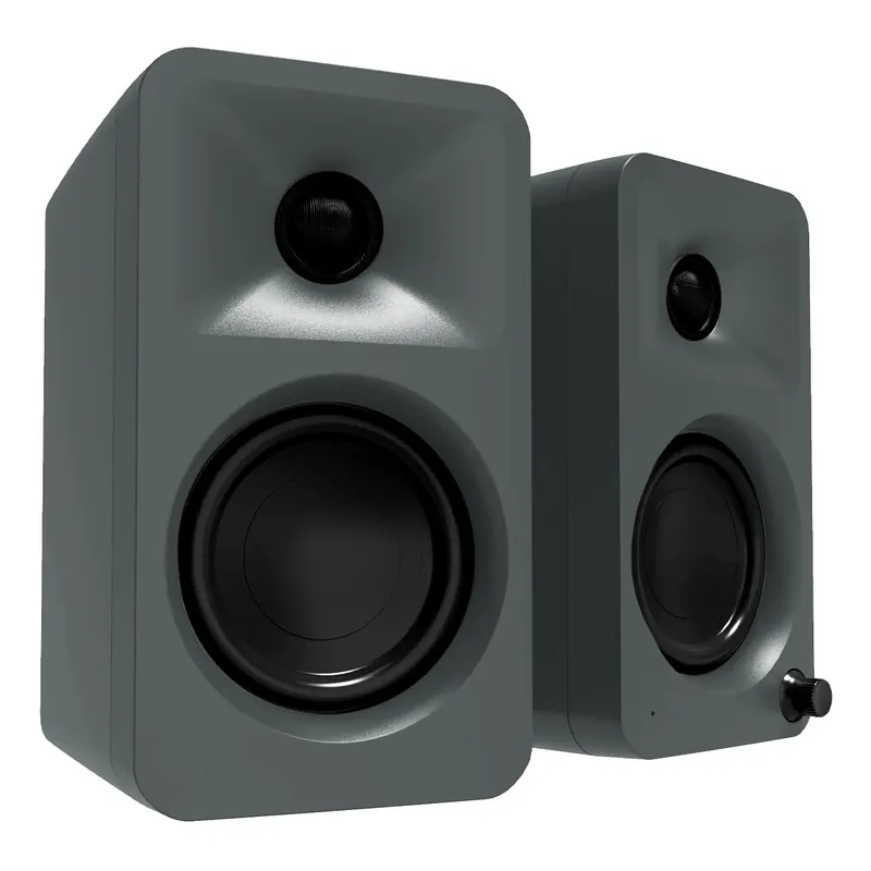 Last Chance Kanto ORA Powered Reference Desktop Speakers with Bluetooth - Pair (Matte Gray)