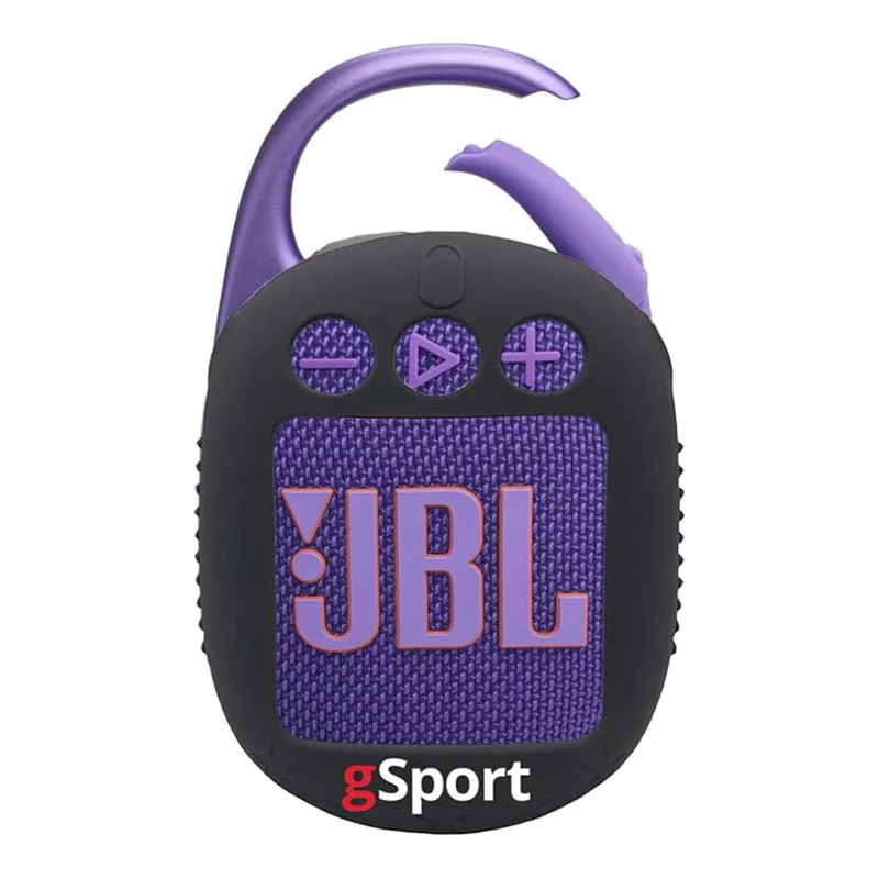 JBL Clip 5 Ultra Portable Bluetooth Speaker with gSport Silicone Sleeve (Purple) Must Have
