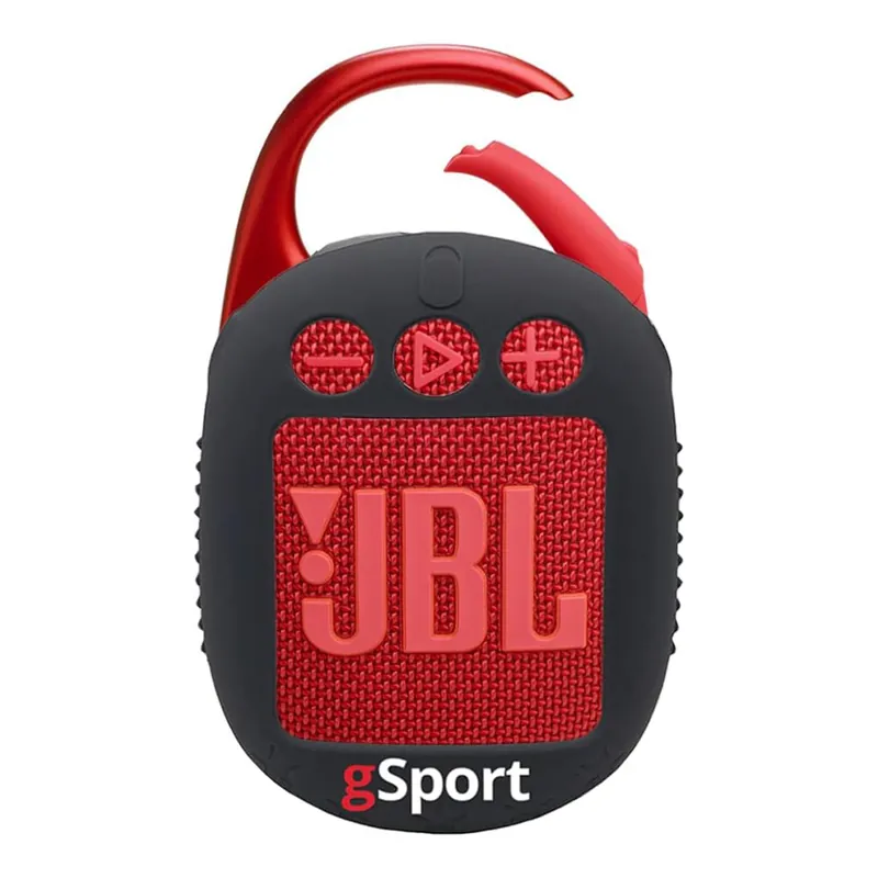 JBL Clip 5 Ultra Portable Bluetooth Speaker with gSport Silicone Sleeve (Red) No Minimum Order