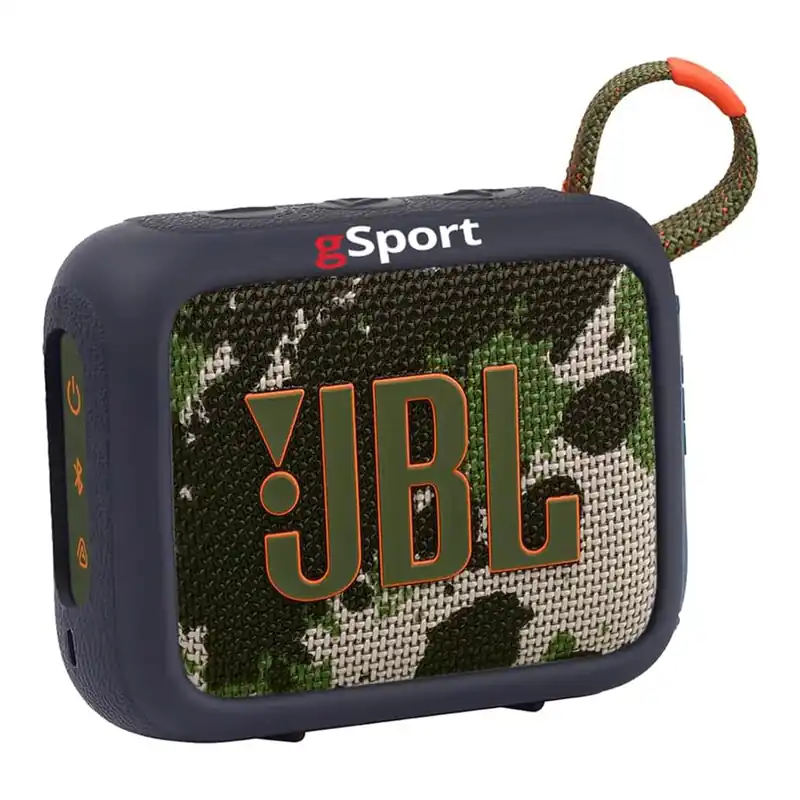 Budget JBL Go 4 Ultra Portable Bluetooth Speaker Bundle with gSport Silicone Sleeve (Camo)