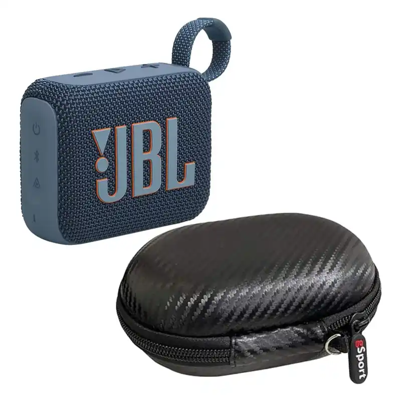 JBL Go 4 Ultra Portable Bluetooth Speaker Bundle with gSport Case (Blue) Fan Favorite