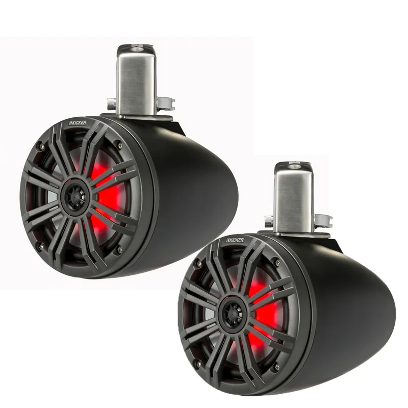Hot Deal Kicker 45KMTC65 6-1/2" Marine Coaxial Tower System - Pair (Charcoal)