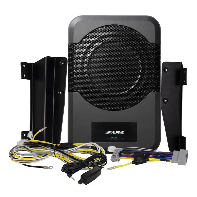 Save Now Alpine PWE-S8-WRA Powered 8" Compact Subwoofer for 2011-2018 Jeep Wrangler