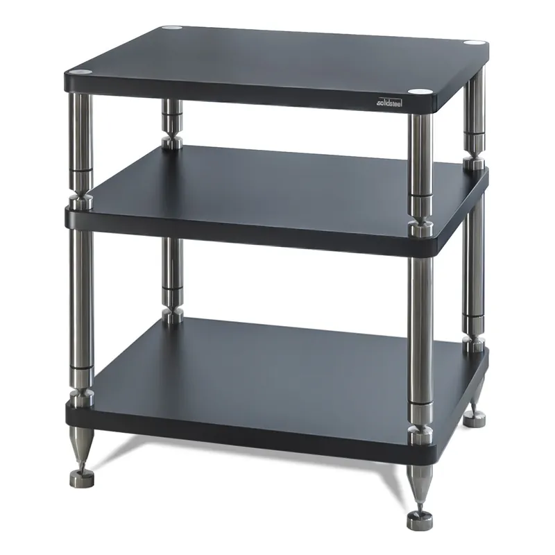Buy Online Solidsteel HY-3 Hyperspike 3-Shelf Hi-Fi AV Rack (Black)