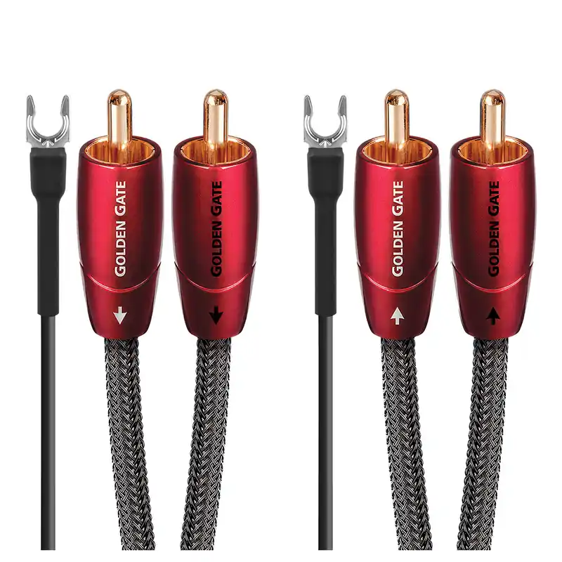 AudioQuest Golden Gate Turntable RCA Cable with Ground Wire - 4.92 ft. (1.5m) Seasonal Sale