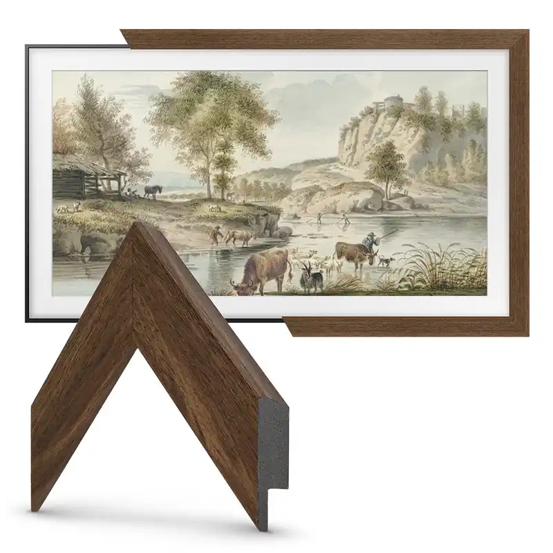 Deco TV Frames 43" Slim Frame for Samsung The Frame TV 2021-2025 (Museum Walnut) Cheap