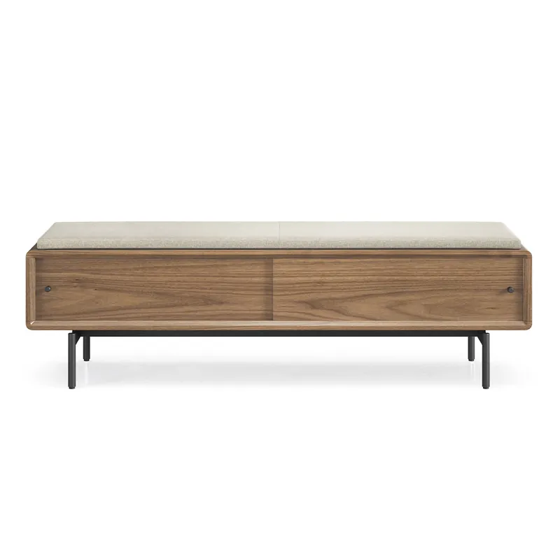 Special Offer BDI LINQ Bench 9101 with Fabric Cushion (Mocha/Pecan)