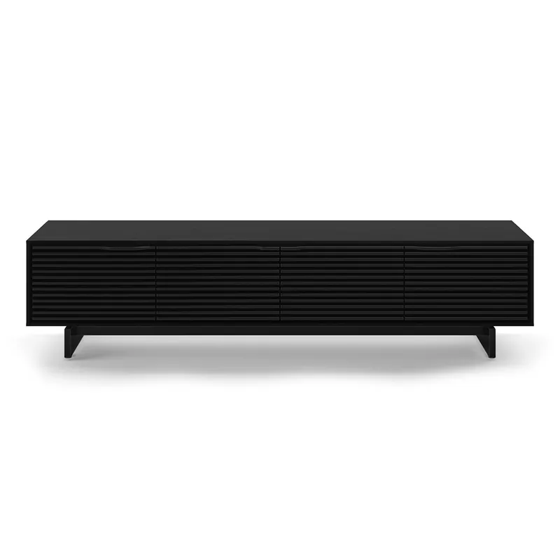 BDI Align 7473 Low 4-Door Cabinet with Media Base (Ebonized Ash) No Minimum Order