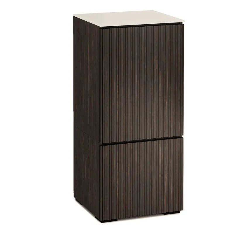 Sale Salamander Designs Chameleon Collection Manhattan 517 AV Cabinet (Maro Ebony Doors and Sides, Matte Taupe Glass Top)