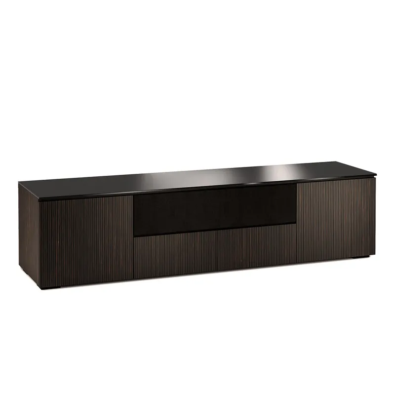 Salamander Designs Chameleon Collection Manhattan 245 Quad Speaker Integrated AV Cabinet (Maro Ebony Doors and Sides, Black Glass Top) Bargain
