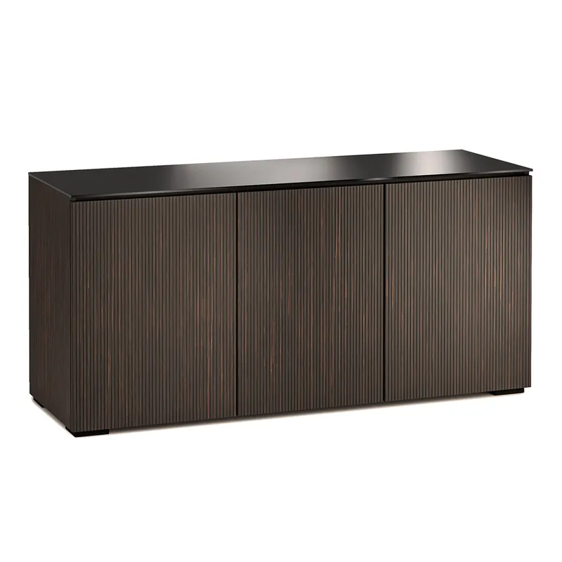 Popular Salamander Designs Chameleon Collection Manhattan 337 Triple AV Cabinet (Maro Ebony Doors and Sides, Black Glass Top)