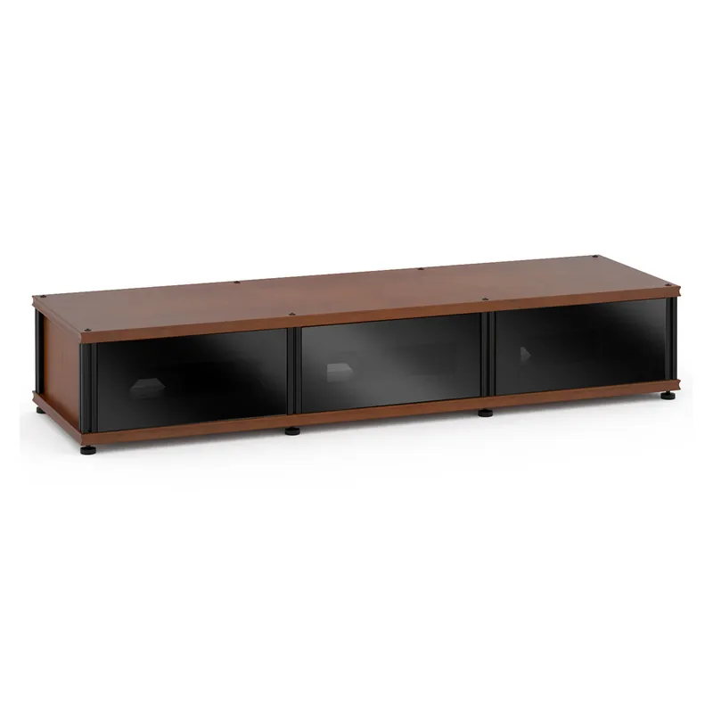 Place Order Salamander Designs Synergy 133 Triple AV Cabinet (Cherry with Black Posts)