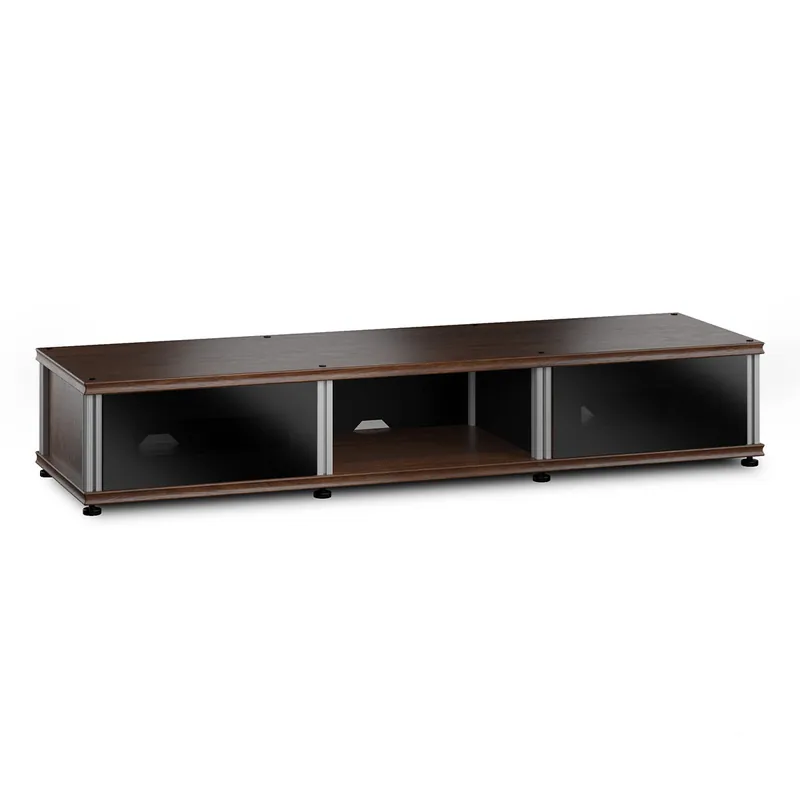 Trending Salamander Designs Synergy 133 Triple AV Cabinet (Walnut with Aluminum Posts)