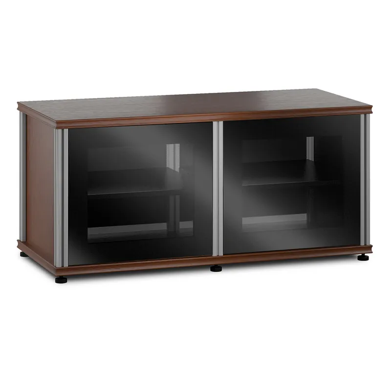 Mega Sale Salamander Designs Synergy 221 Twin AV Cabinet (American Cherry with Black Glass & Aluminum Posts)