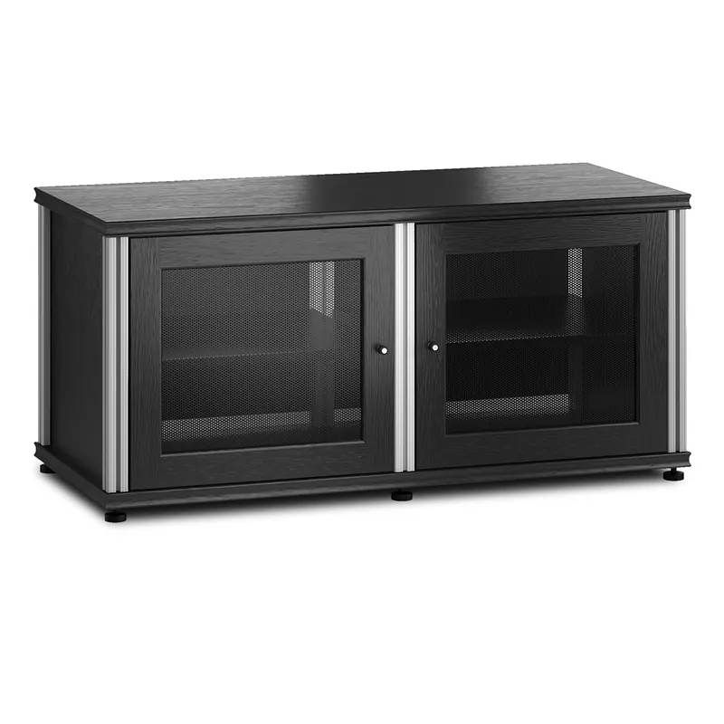 Salamander Designs Synergy 221 Twin AV Cabinet (Black Oak with Aluminum Posts) Cheap