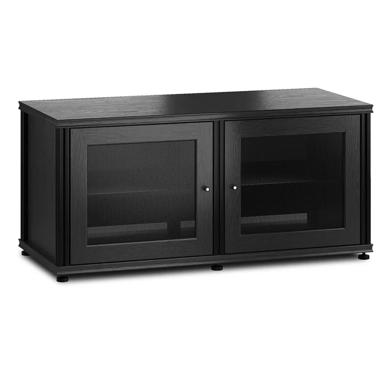 Authentic Salamander Designs Synergy 221 Twin AV Cabinet (Black Oak with Black Posts)