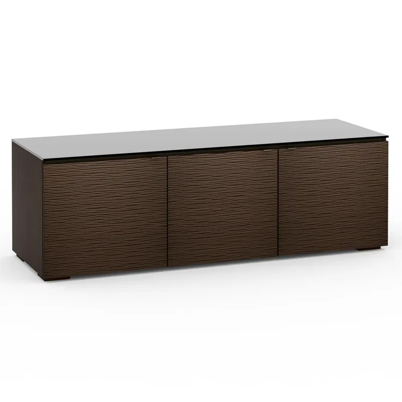 Top Rated Salamander Designs Chameleon Collection Berlin 237 Triple AV Cabinet (Textured Wenge with Black Glass Top)