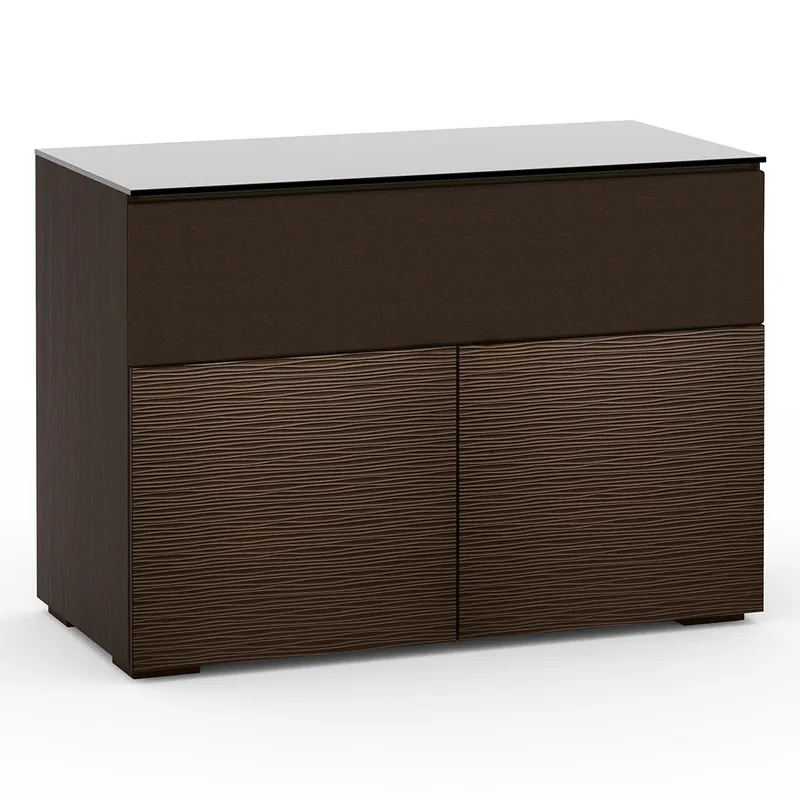 Worldwide Shipping Salamander Designs Chameleon Collection Berlin 329 Twin Speaker Integrated Cabinet (Textured Wenge with Black Glass Top)