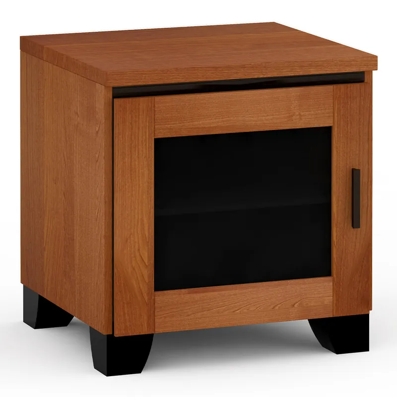 Same Day Shipping Salamander Designs Chameleon Collection Elba 217 AV Cabinet (Wide Framed American Cherry Doors with Smoked Glass Inserts)
