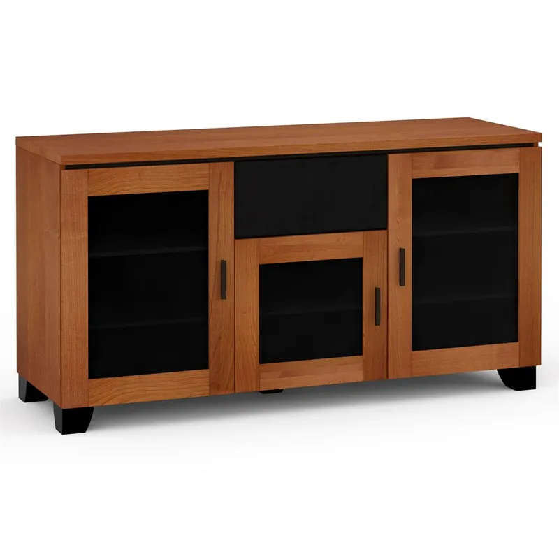 Hot Picks Salamander Designs Chameleon Collection Elba 336 Triple Speaker Integrated Cabinet (Wide Framed American Cherry Doors with Smoked Glass Inserts)