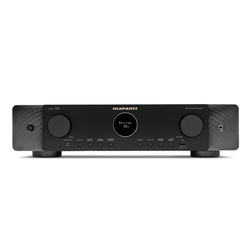 Budget Marantz Cinema 70s Slimline 7.2 Channel 8K Home Theater Receiver with Dolby Atmos, DTS:X, and HEOS Built-In
