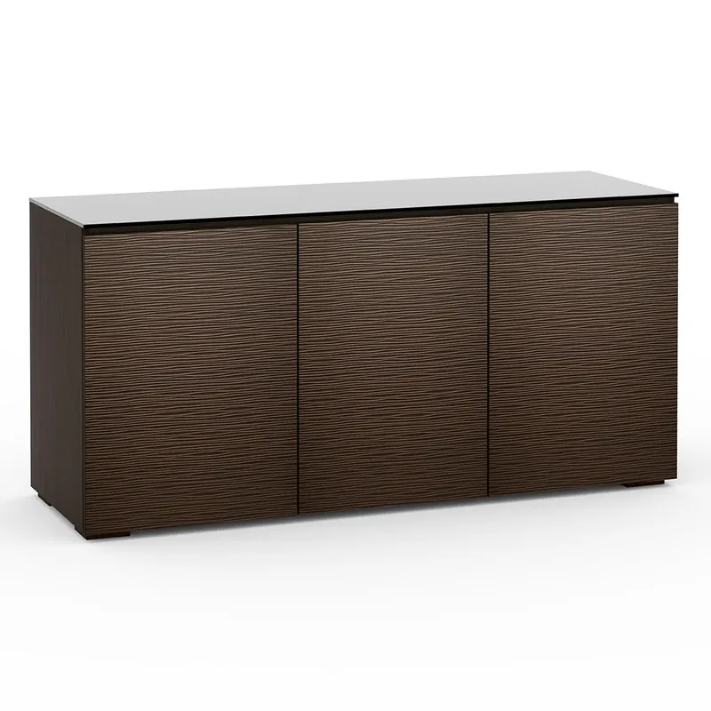 Salamander Designs Chameleon Collection Berlin 337 Triple AV Cabinet (Textured Wenge with Black Glass Top) One Day Deal