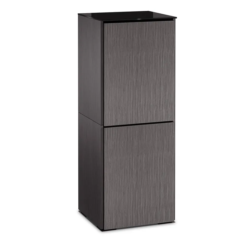 Weekend Sale Salamander Designs Chameleon Collection Seattle 617 Single AV Cabinet (Gray Oak with Black Glass)