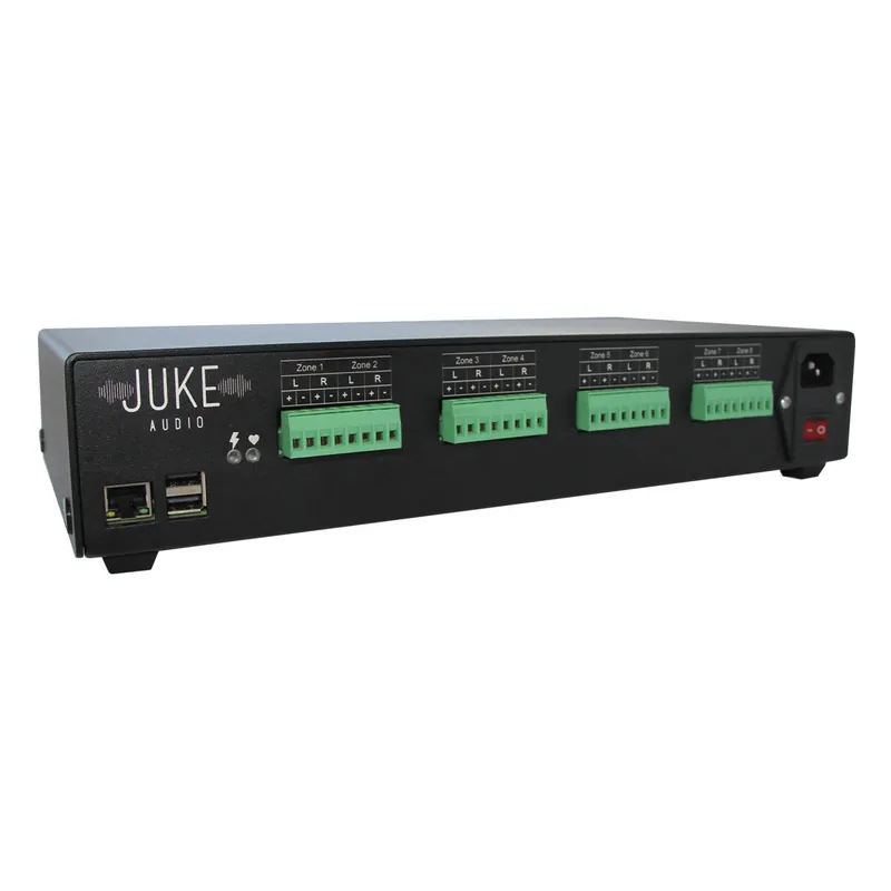 Warranty Included Juke Audio Juke-8 8 Zone Multi-Room Audio Amplifier with Airplay 2, Spotify Connect, & DLNA