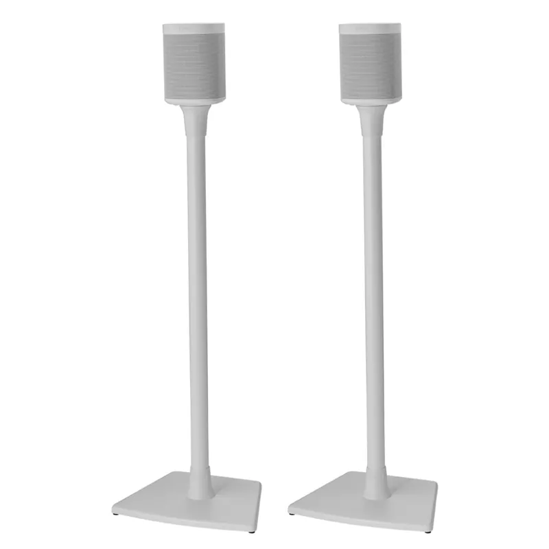 Order Now Sanus Fixed-Height Wireless Speaker Stands for Sonos ONE, PLAY:1, and PLAY:3 - Pair (White)