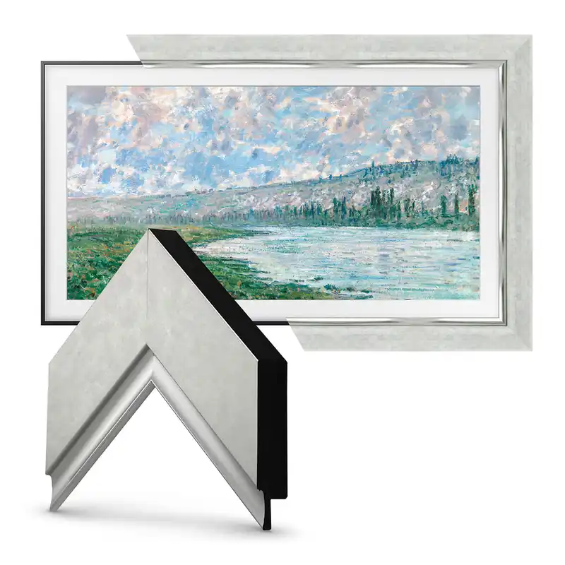 Cheap Deco TV Frames 43" Frame for Samsung The Frame TV 2021-2024 (Contemporary Silver)