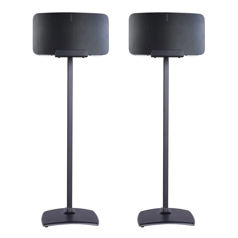 Sanus Wireless Speaker Stands Designed for Sonos Five and Play: 5 Speakers - Pair (Black) Hot Deal