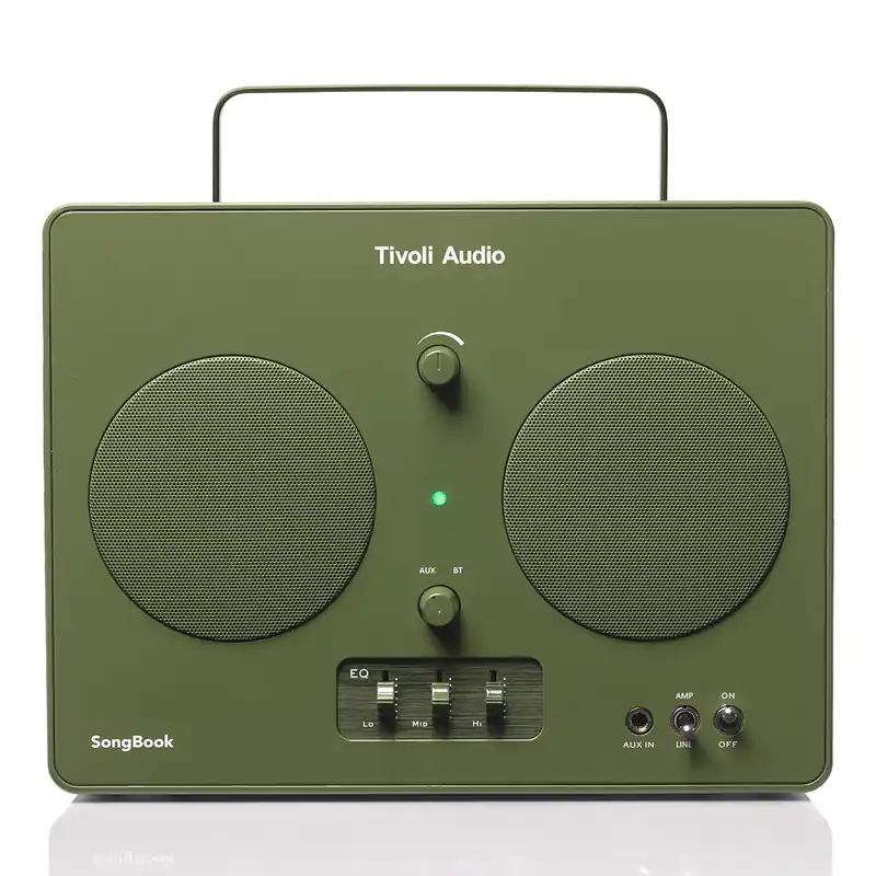 Tivoli Audio Songbook Bluetooth Speaker with Built-In Pre-Amp and Carrying Handle (Green) Next Day Delivery