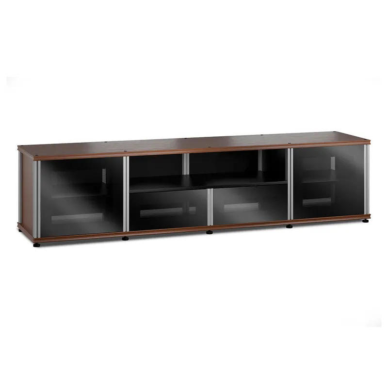 Flash Sale Salamander Designs Synergy 243 Quad AV Cabinet (American Cherry with Black Glass Doors & Aluminum Posts)