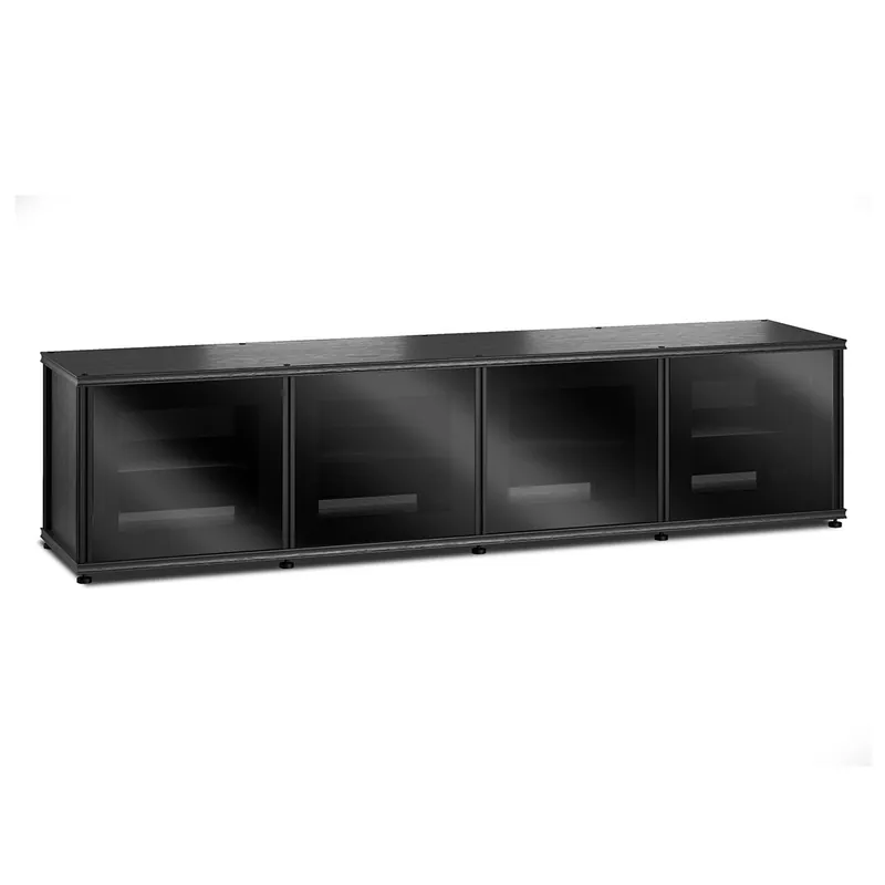Salamander Designs Synergy 247 Quad AV Cabinet (Black Oak with Black Glass Doors & Black Posts) Sale