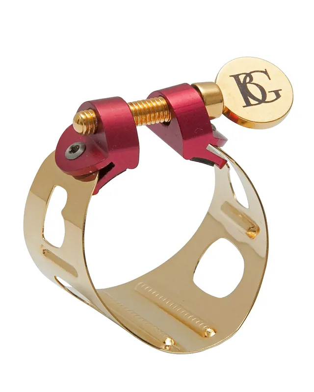 Fan Favorite BG LD0 Duo Alto Saxophone or Bb Clarinet Ligature and Cap - Gold Lacquered