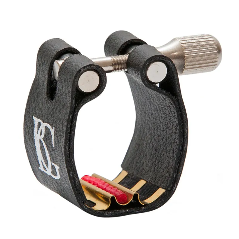 BG L9R Revelation Bass Clarinet Ligature and Cap - Leather Style While Supplies Last
