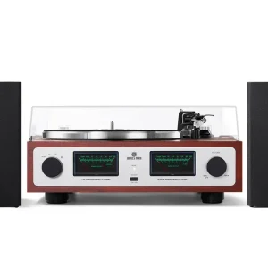 Reduced Price Angels Horn AH6 Hi-Fi Turntable System, Premium Vinyl Record Player with Bookshelf Speakers