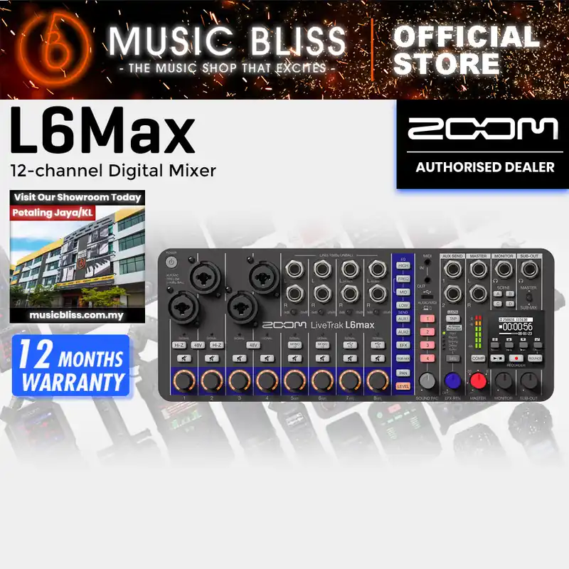 Bulk Order Zoom LiveTrak L6max 12-channel Digital Mixer